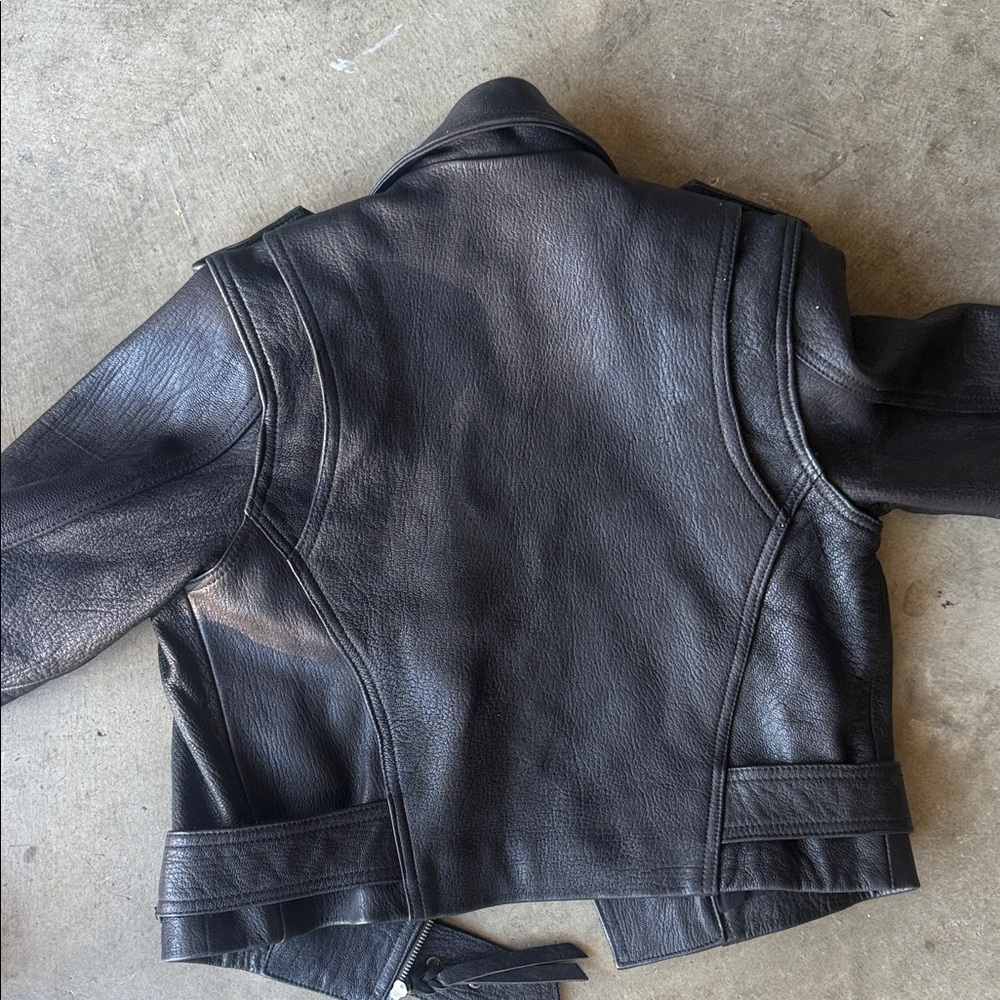 Cleobella Black Leather Moto Jacket - Picture 2 of 6